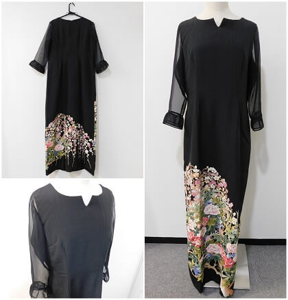 留め袖リメイクボレロ付きロングドレス清水寺のような模様 19766f09a60ca8c795d92a1e1d39d8